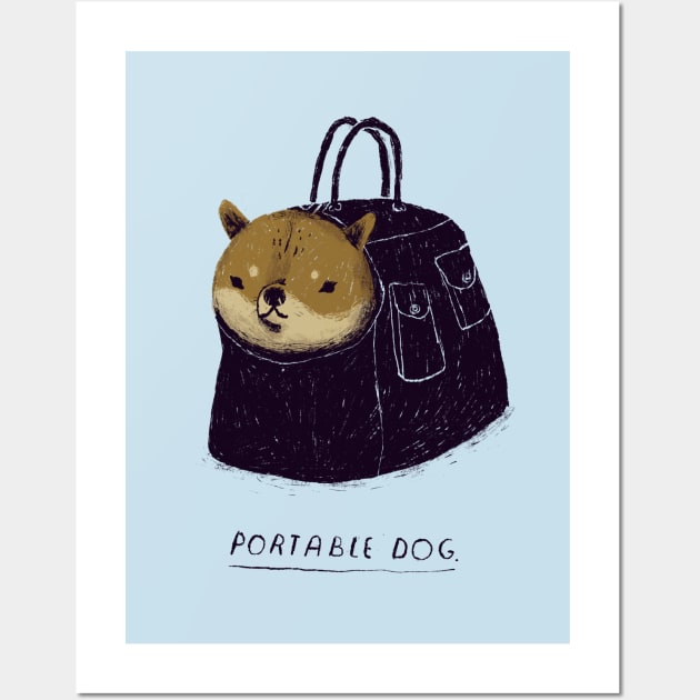 portable dog Wall Art by Louisros